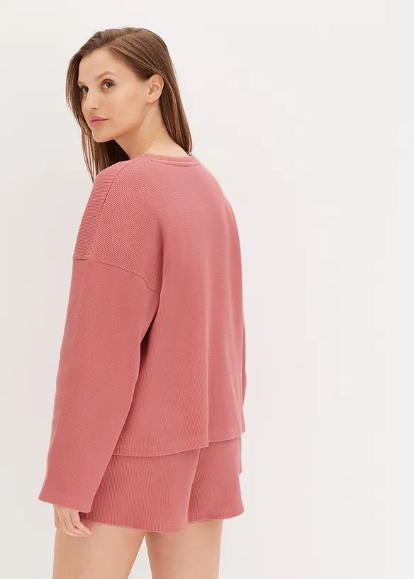 Ensemble d'intérieur en jersey gaufré avec short, bonprix