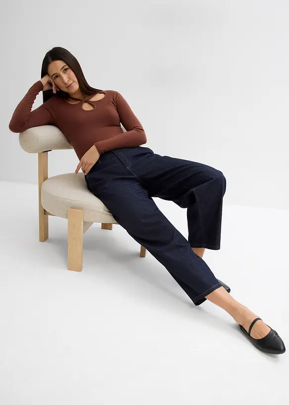 Balloon Jeans Mid Waist, cropped, bonprix