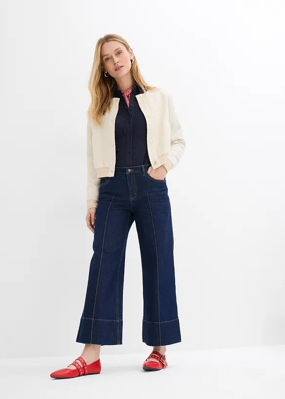 Blouson en douce maille bouclette, bonprix