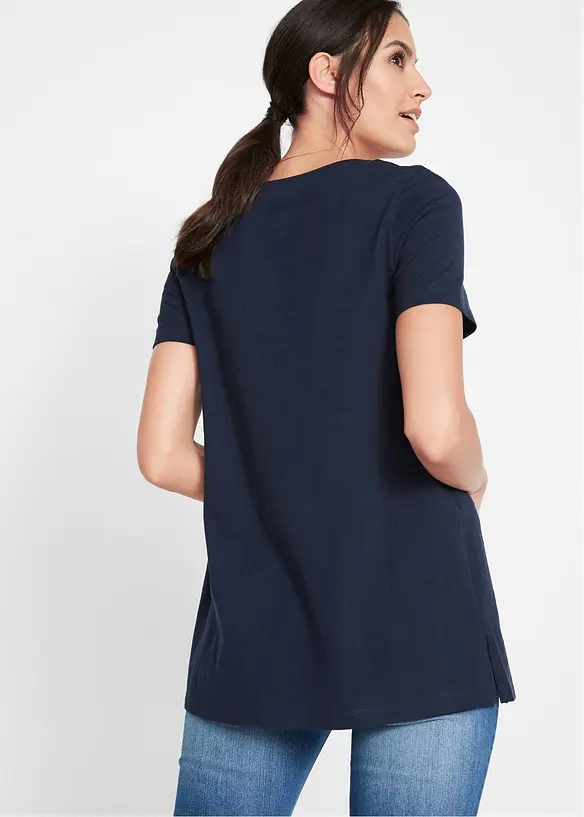 T-Shirt mit Seepferdchen Druck aus Bio-Baumwolle, bonprix