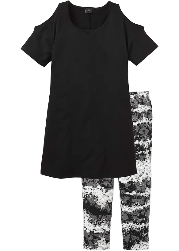 Pyjama corsaire à manches courtes, bonprix