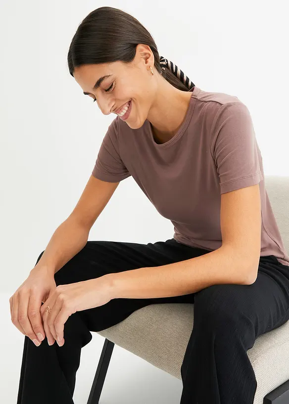 T-Shirt aus fließender Viskose, bonprix