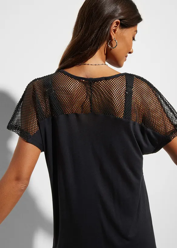 T-shirt long de plage en viscose, bonprix