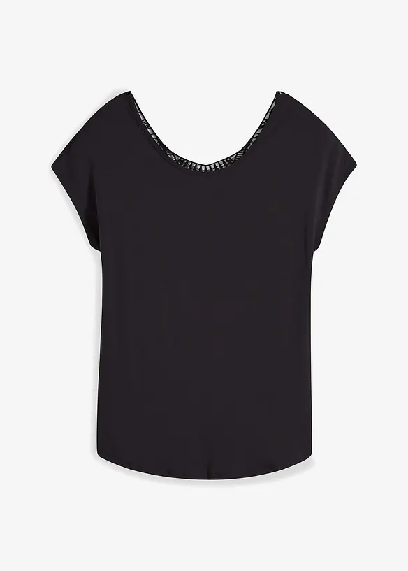 T-shirt à empiècement crochet, bonprix