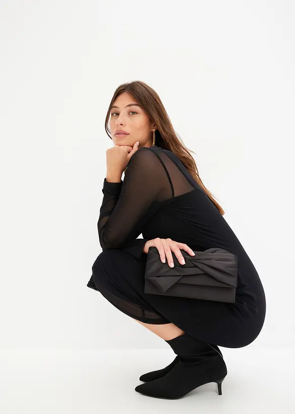 Jerseykleid mit Mesh, bonprix
