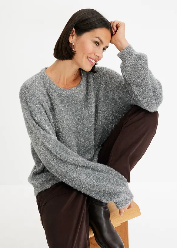 Pull avec effet brillant, bonprix