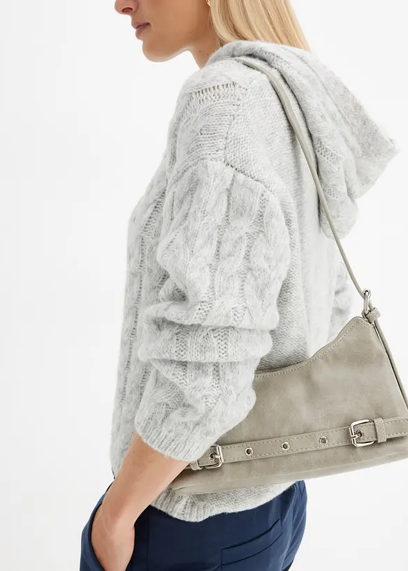 Grobstrick-Pullover aus weichem Woll-Mix, bonprix