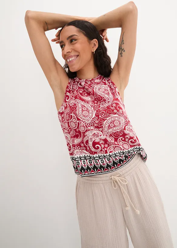 Top mit Muster aus Viskose, bonprix