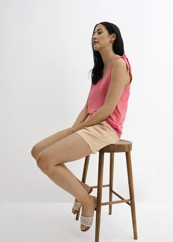 Top en coton avec détails nœuds, bonprix