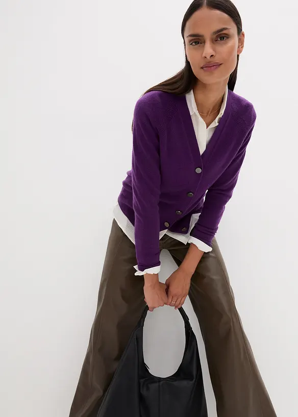 Cashmerestrickjacke mit Good Cashmere Standard®-Anteil, bonprix