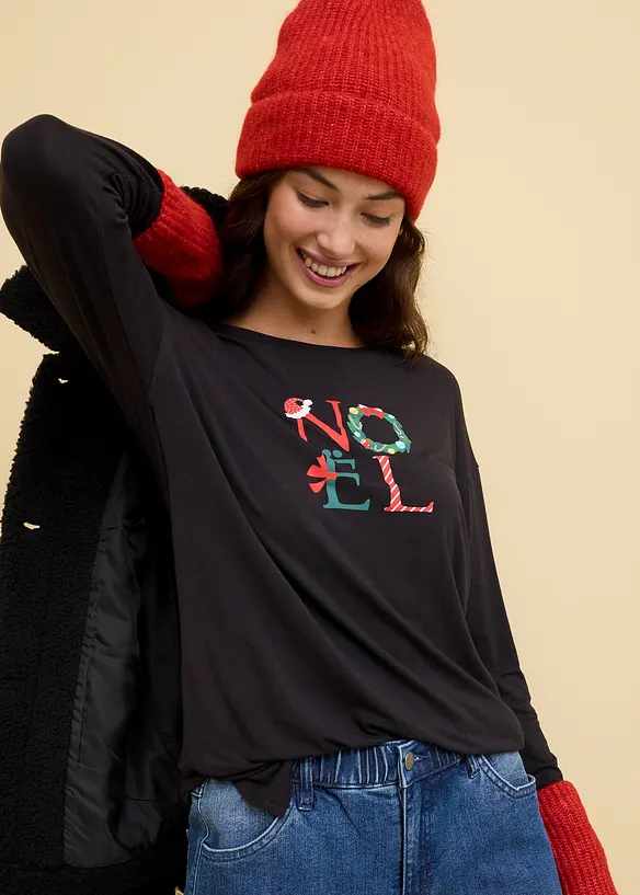 T-shirt de Noël en viscose, bonprix