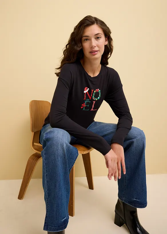 T-shirt de Noël en viscose, bonprix