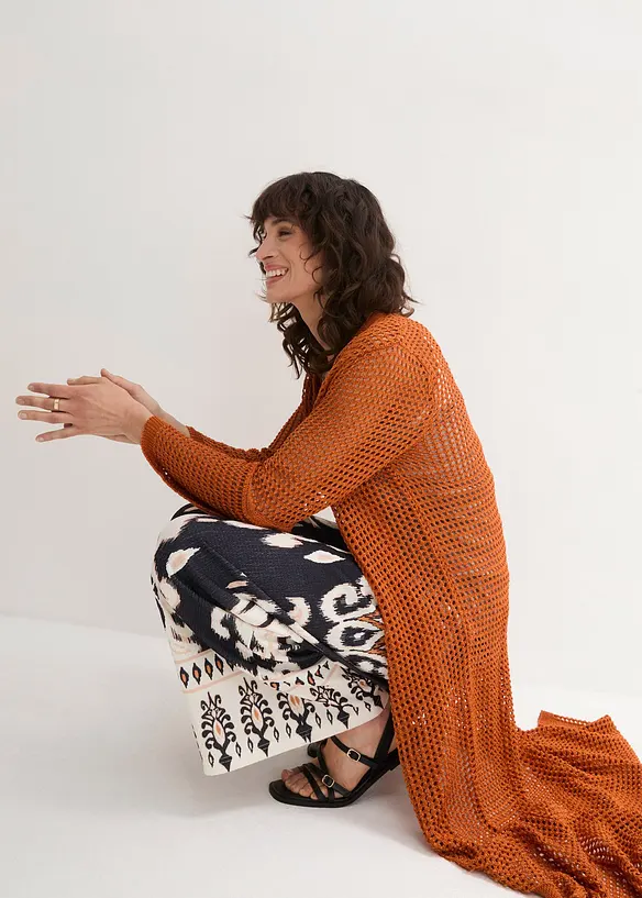 Longstrickjacke aus Viskose-Mix, bonprix