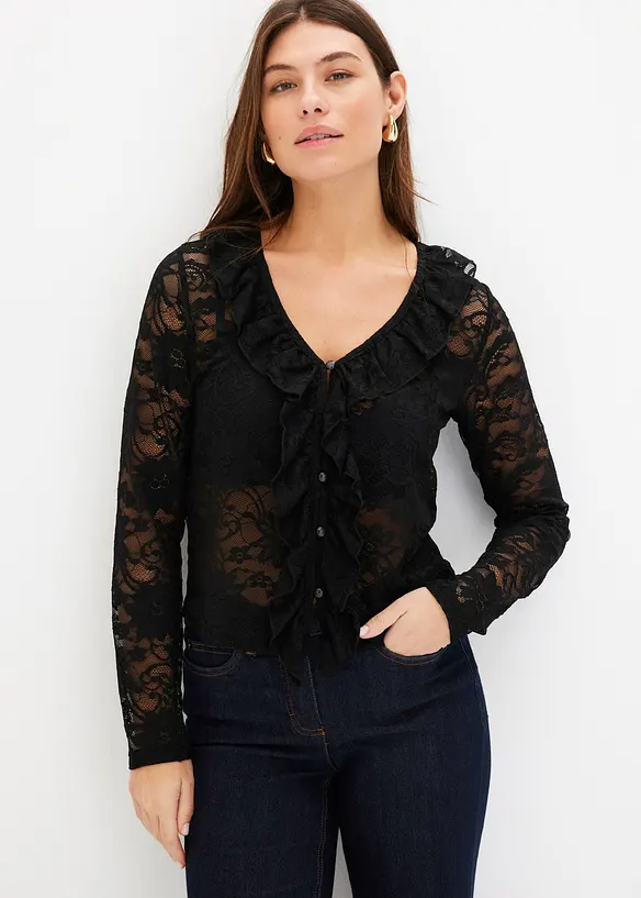 Spitzen-Bluse, bonprix