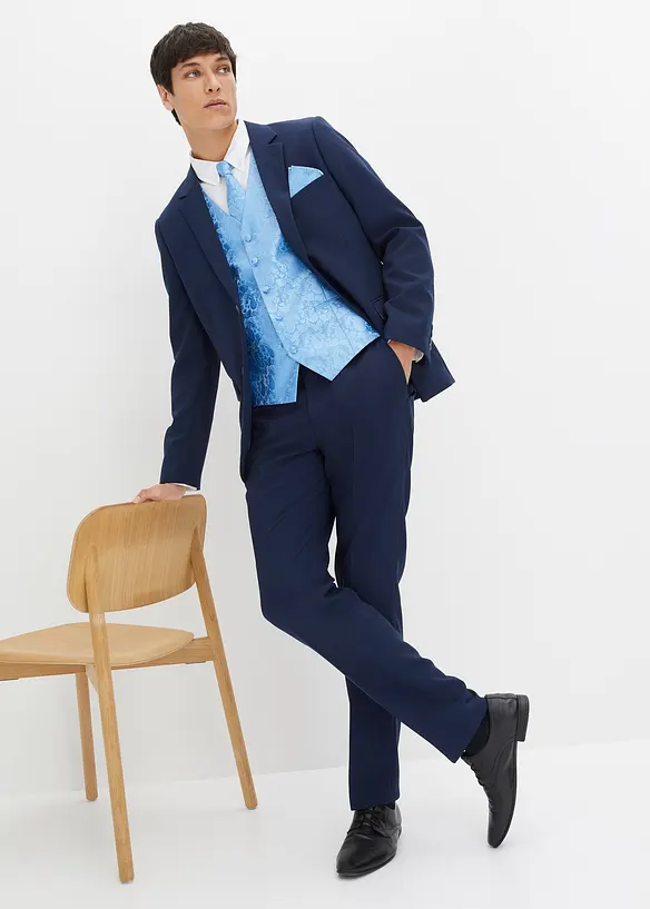 Costume de marié Slim (ens. 5 pces) avec gilet et cravate, bonprix