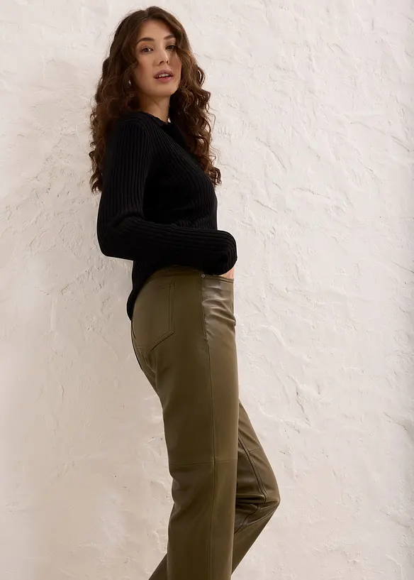 Pantalon en cuir nappa d’agneau, bonprix