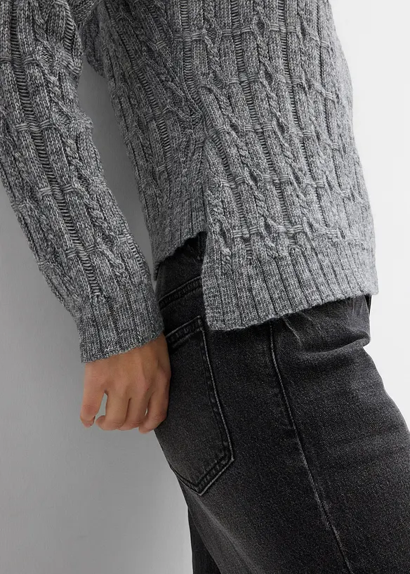 Kapuzenpullover mit asymmetrischem Saum, bonprix