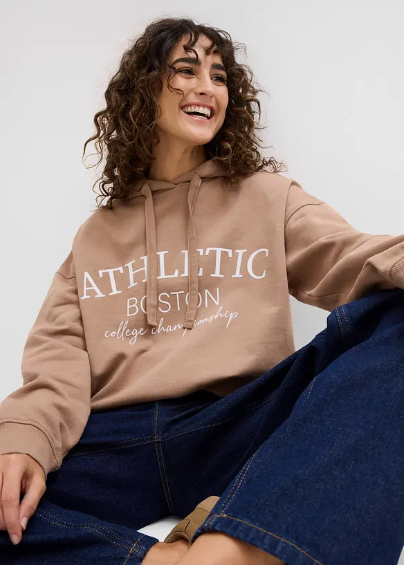 Sweat à capuche 100% coton, bonprix