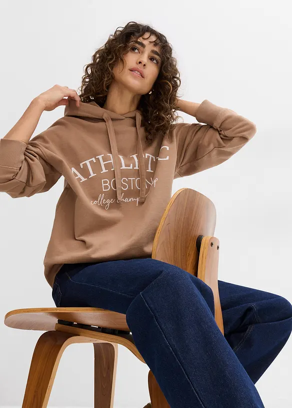 Sweat à capuche 100% coton, bonprix