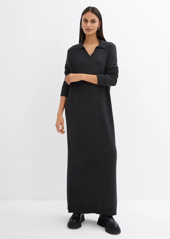 Strickkleid mit Polokragen aus Viskose-Mix, bonprix