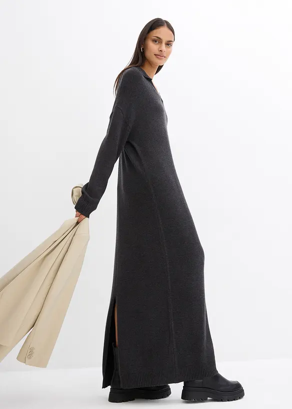 Strickkleid mit Polokragen aus Viskose-Mix, bonprix