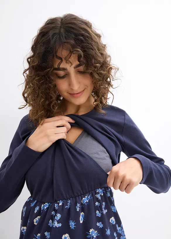 2-in-1 Umstands- und Stillkleid aus Bio-Baumwolle, bonprix