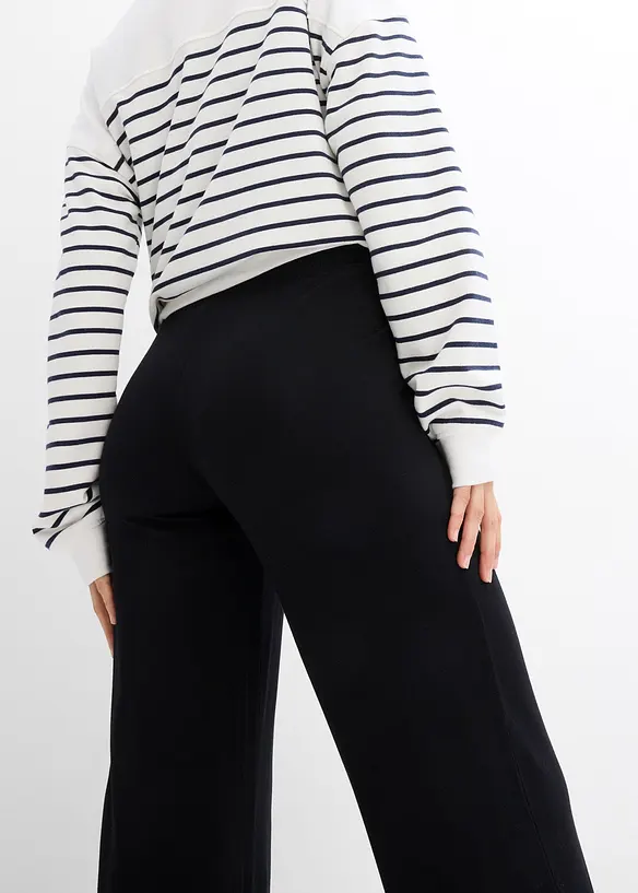 Pantalon de grossesse en jersey, ceinture smockée, coupe droite, bonprix