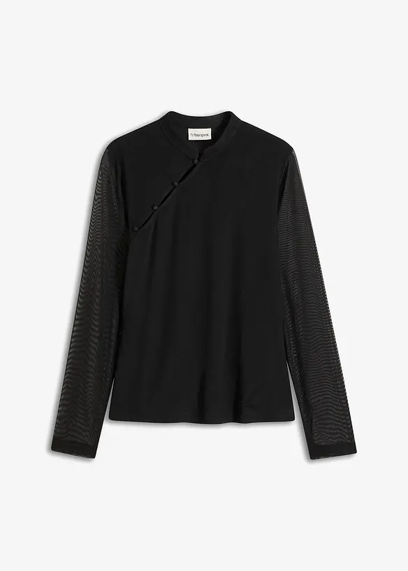 T-shirt en mesh avec de jolis boutons, bonprix
