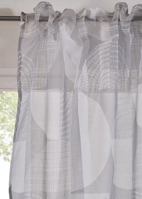 Voilage imprimé (1 pce.) avec polyester recyclé, bonprix
