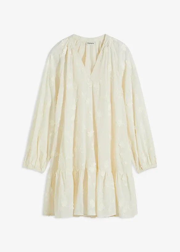 Robe avec fleurs appliquées, bonprix