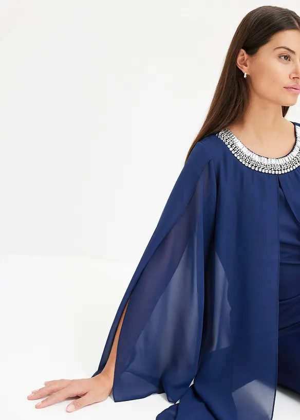Chiffonkleid mit Strassstein-Applikation, bonprix
