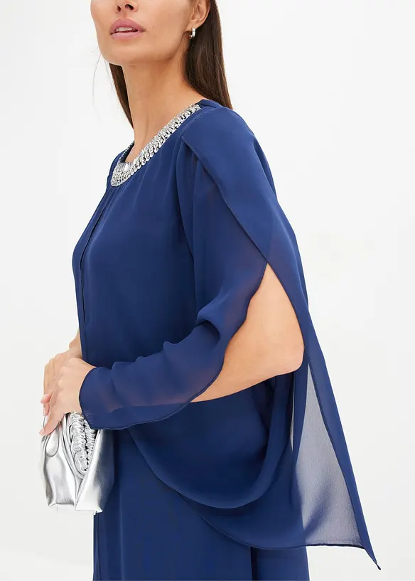 Chiffonkleid mit Strassstein-Applikation, bonprix