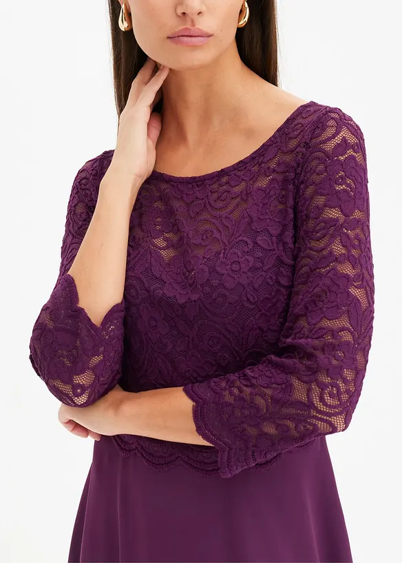 Minikleid mit Spitze, bonprix