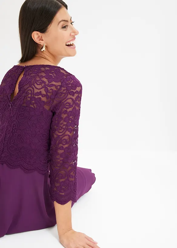 Minikleid mit Spitze, bonprix