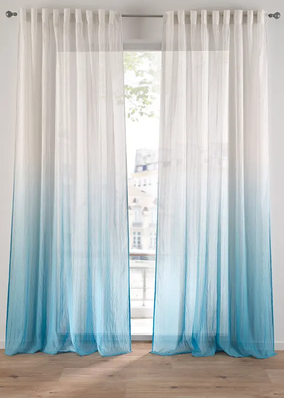 Rideau à dégradé, style froissé (1 pce), bonprix
