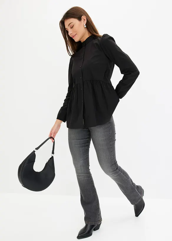 Longbluse aus Baumwoll-Mix, bonprix
