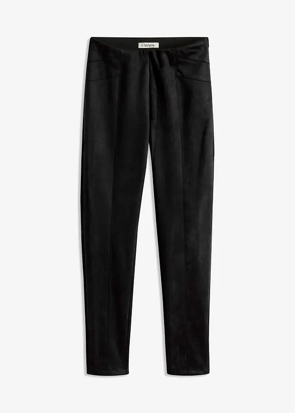 Velourlederimitat-Hose mit Bequembund, bonprix