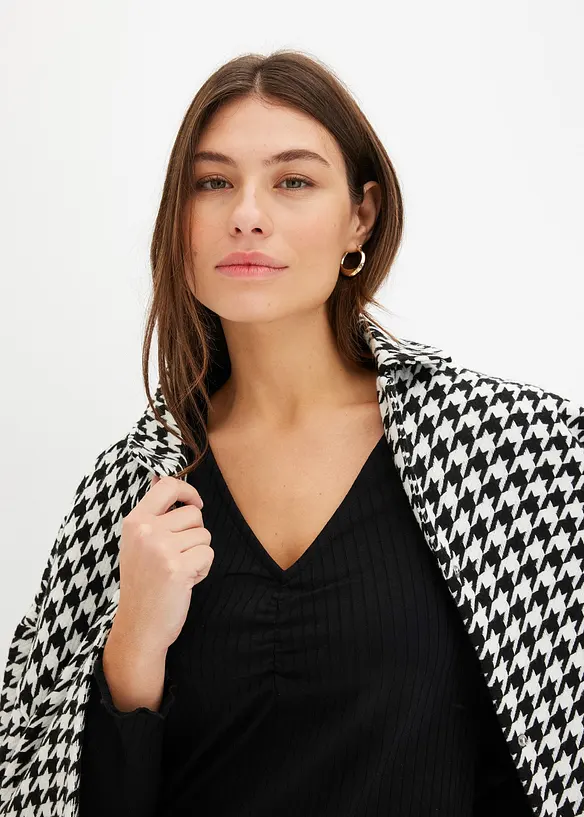 Rippshirt mit V-Ausschnitt, bonprix