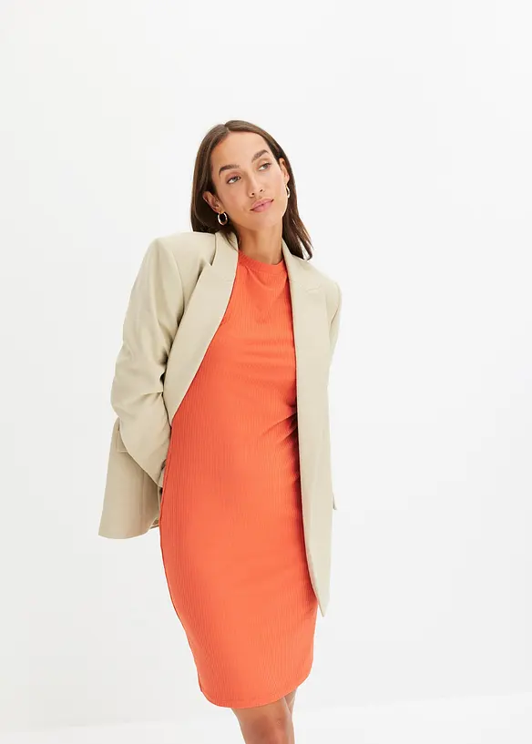 Robe en jersey côtelé, bonprix