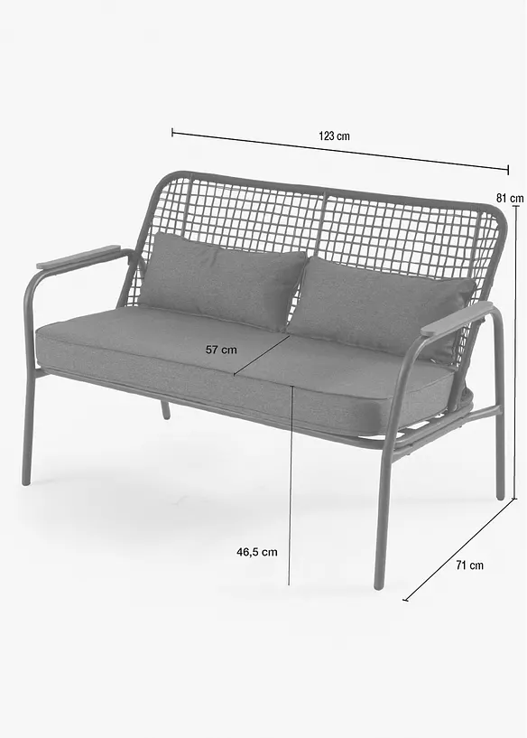 Gartenbank mit Geflecht, bonprix
