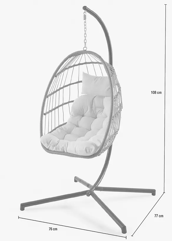 Fauteuil suspendu avec pied, bonprix
