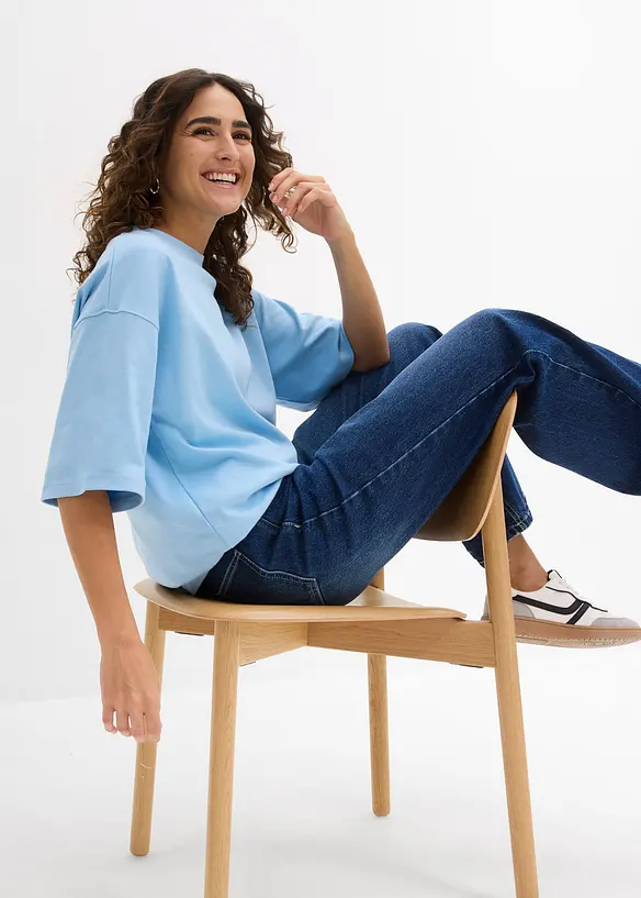 Oversize-Shirt aus reiner schwerer Bio-Baumwolle, bonprix