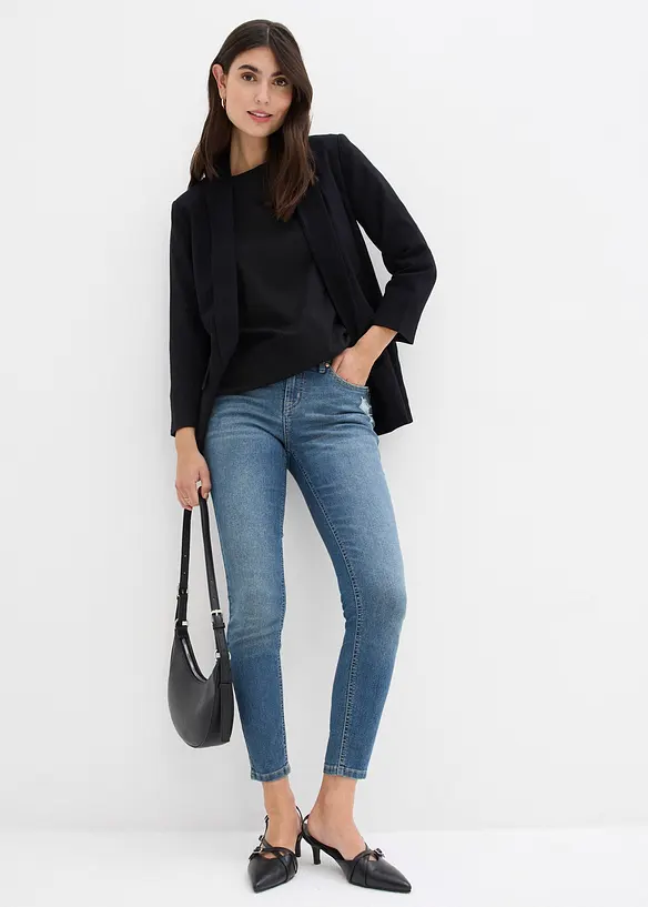 Jean skinny taille mi-haute, extensible, bonprix
