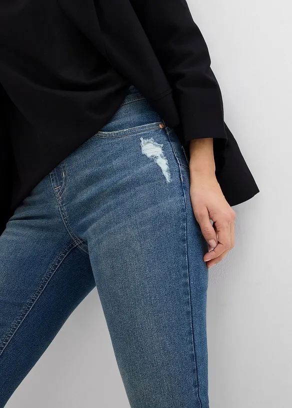 Jean skinny taille mi-haute, extensible, bonprix