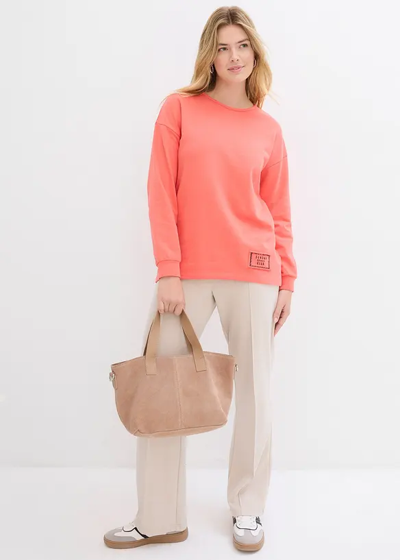 Sweatshirt aus Baumwoll-Mix mit Vokuhila Saum, bonprix