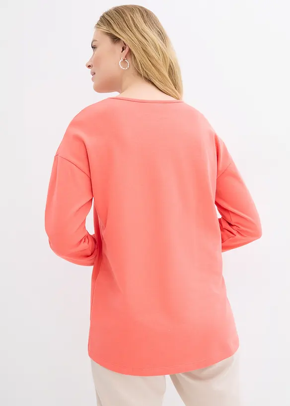 Sweatshirt aus Baumwoll-Mix mit Vokuhila Saum, bonprix