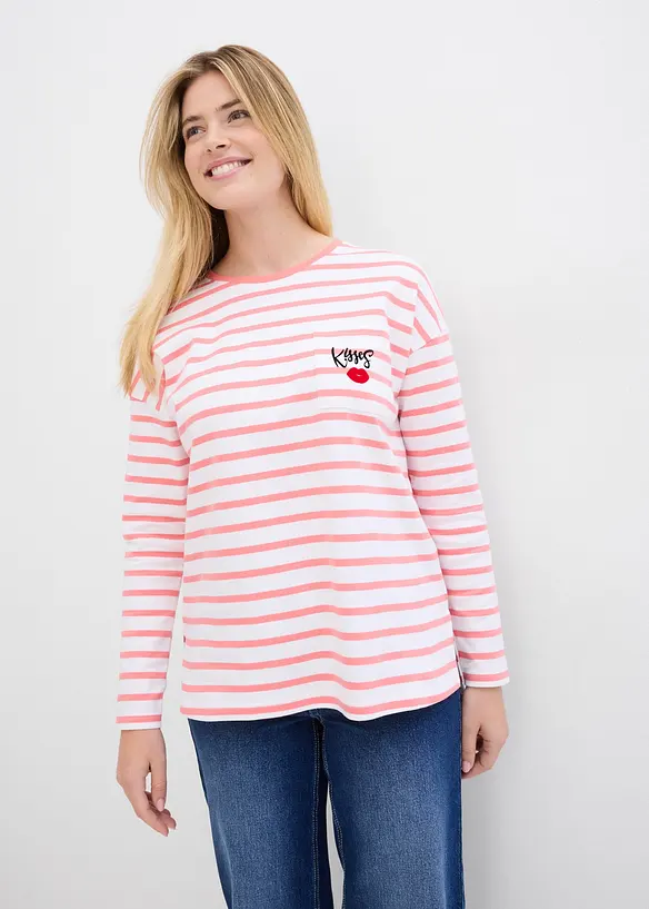 Langarmshirt aus reiner Bio-Baumwolle, bonprix