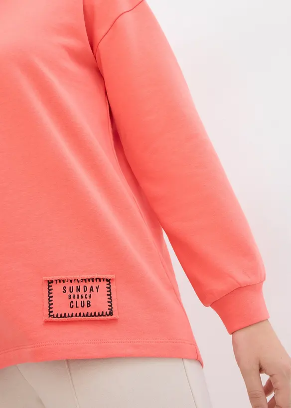 Sweatshirt aus Baumwoll-Mix mit Vokuhila Saum, bonprix