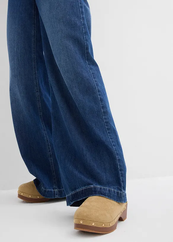 Jean large taille haute, toile ultra-douce, bonprix