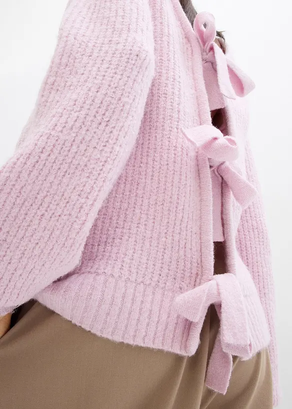 Gilet en maille réversible avec nœud, bonprix